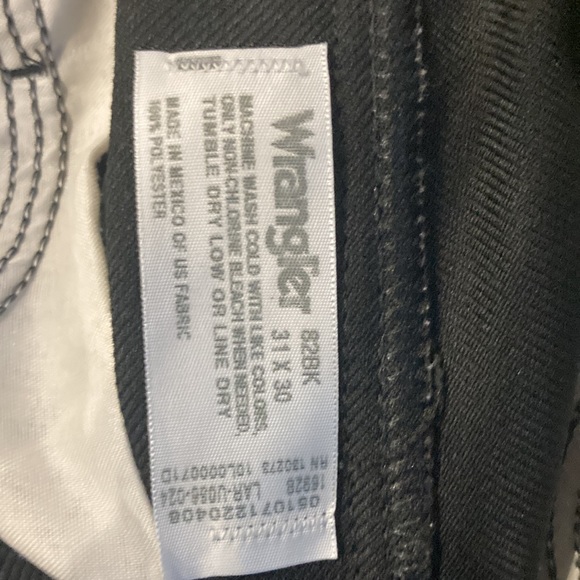 VINTAGE Black stay pressed wrangler size 31 x 30 - Picture 5 of 5